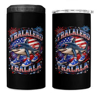 Tralalero Tralala Shark Italian Brainrot 4th Of July Meme 4 in 1 Can Cooler Tumbler