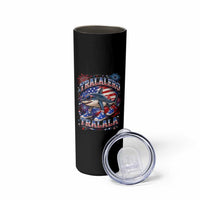 Tralalero Tralala Shark Italian Brainrot 4th Of July Meme Skinny Tumbler
