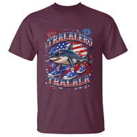 Tralalero Tralala Shark Italian Brainrot 4th Of July Meme T Shirt