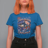 Tralalero Tralala Shark Italian Brainrot 4th Of July Meme T Shirt For Women