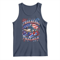 Tralalero Tralala Shark Italian Brainrot 4th Of July Meme Tank Top