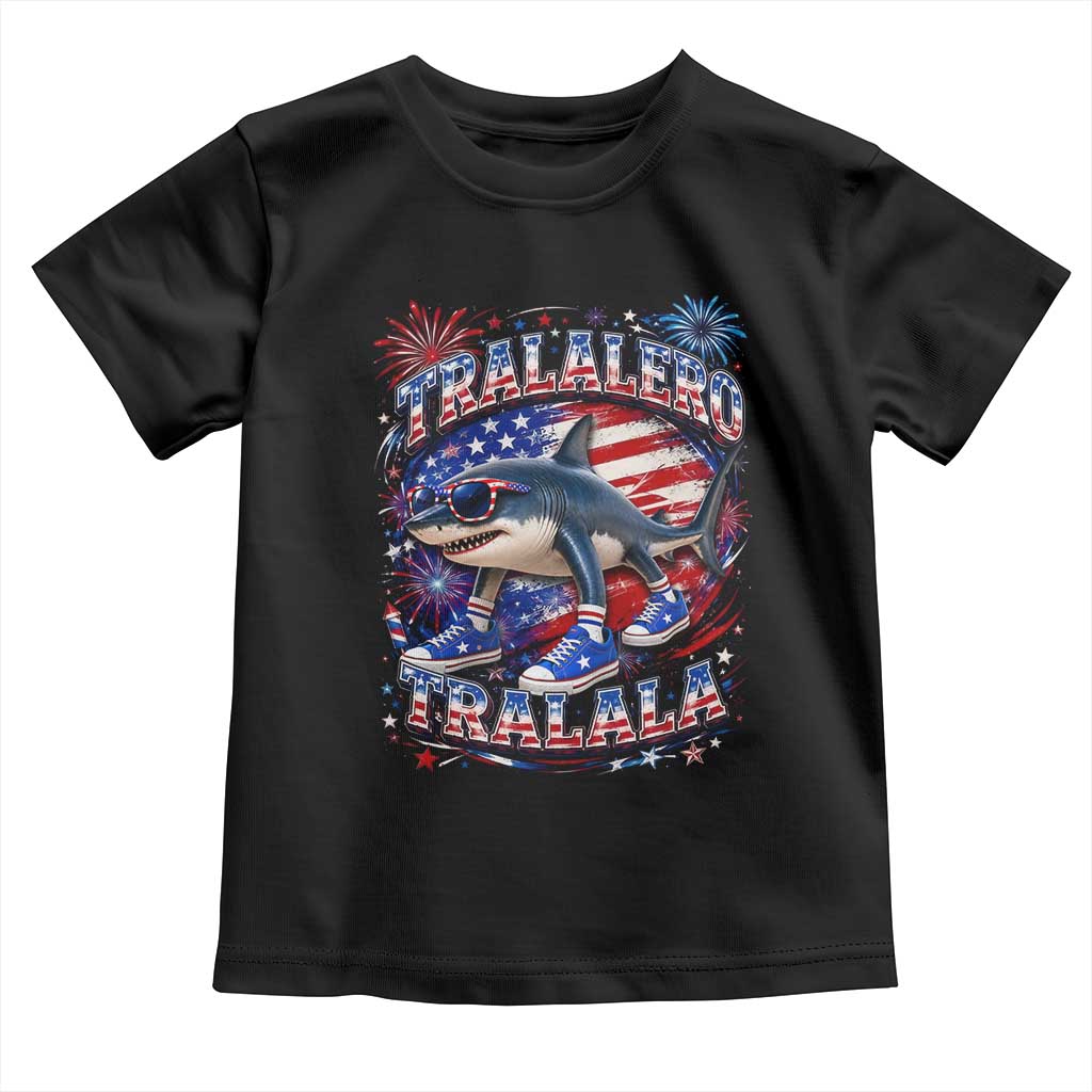 Tralalero Tralala Shark Italian Brainrot 4th Of July Meme Toddler T Shirt