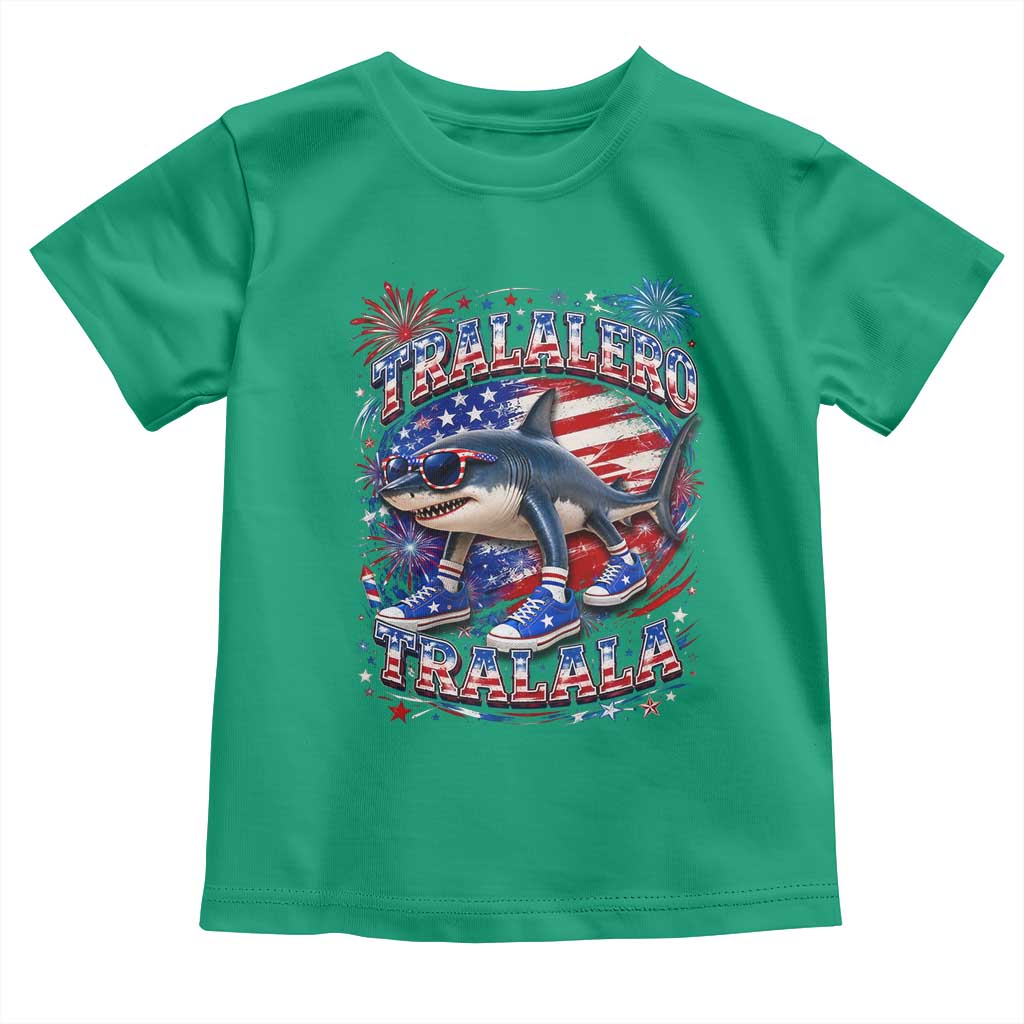 Tralalero Tralala Shark Italian Brainrot 4th Of July Meme Toddler T Shirt