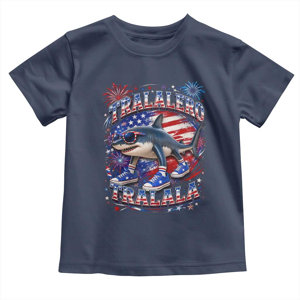 Tralalero Tralala Shark Italian Brainrot 4th Of July Meme Toddler T Shirt