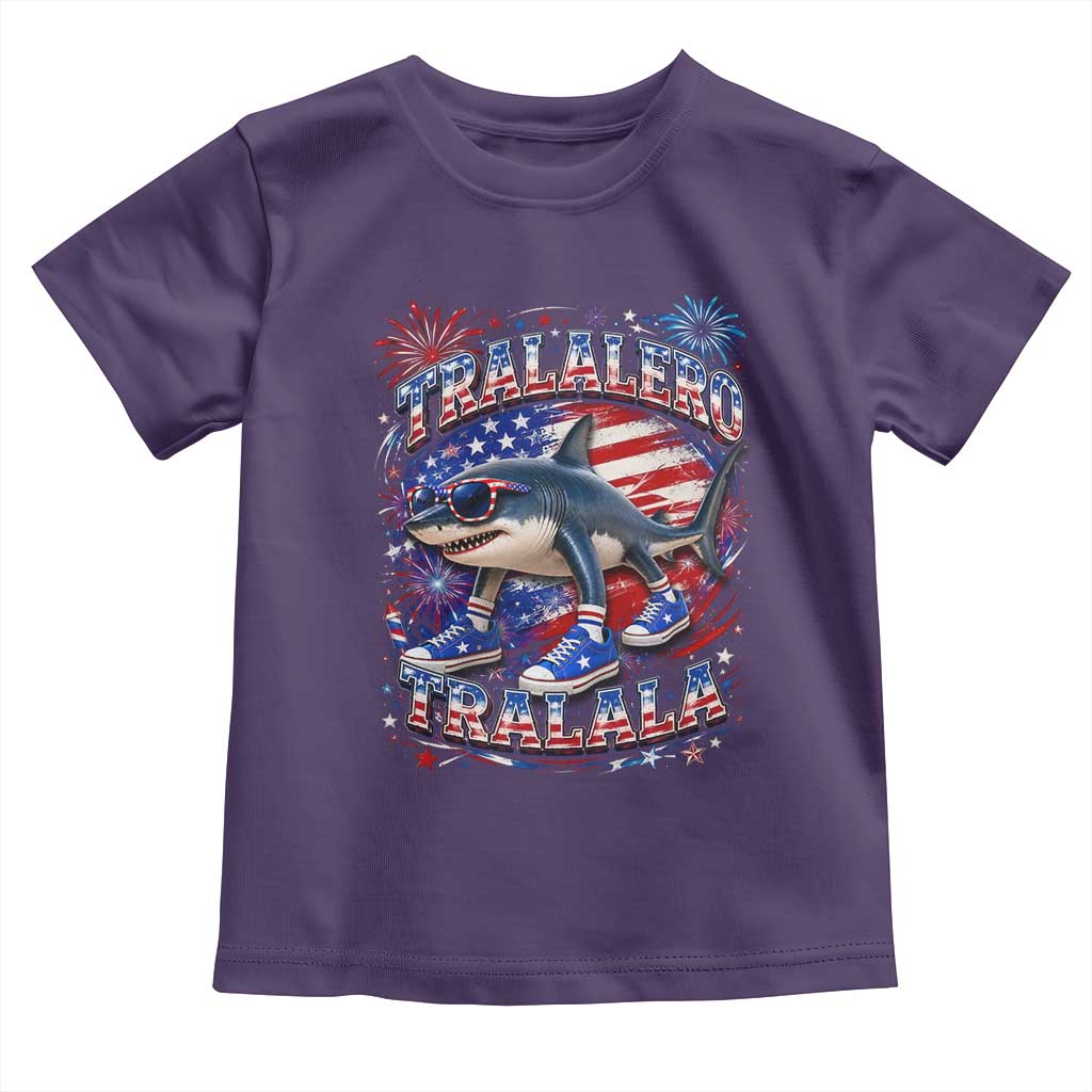 Tralalero Tralala Shark Italian Brainrot 4th Of July Meme Toddler T Shirt