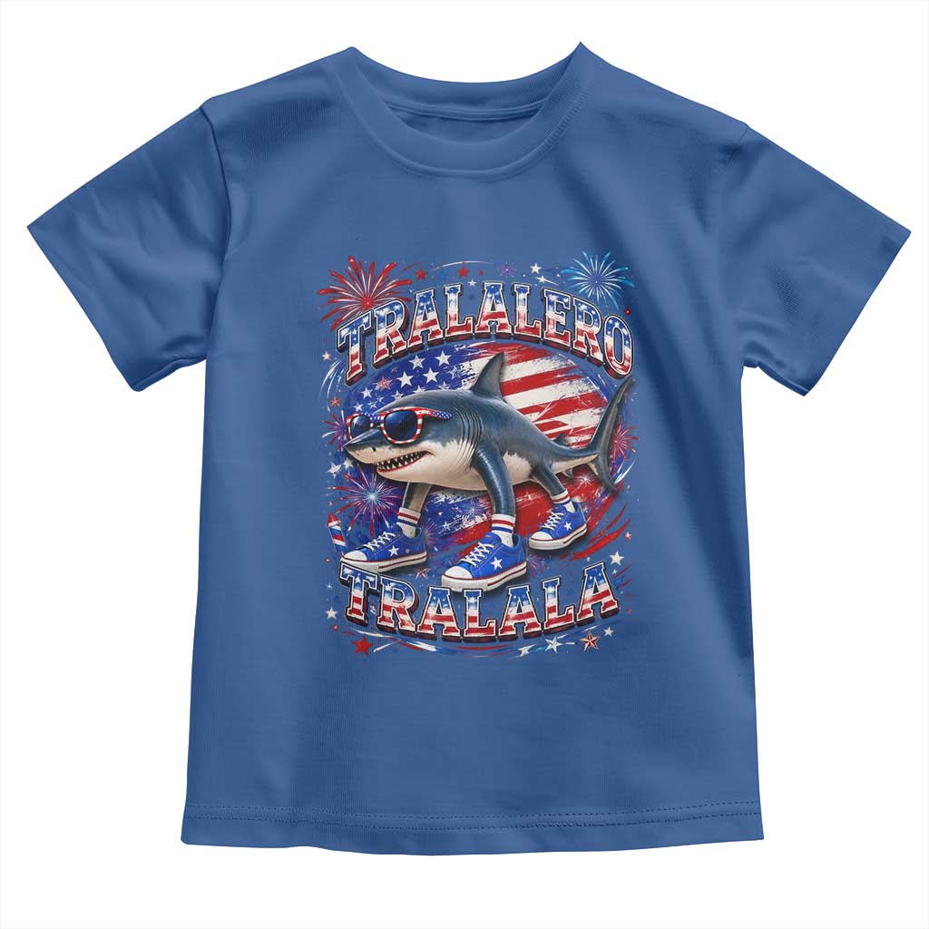 Tralalero Tralala Shark Italian Brainrot 4th Of July Meme Toddler T Shirt