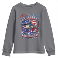 Tralalero Tralala Shark Italian Brainrot 4th Of July Meme Youth Sweatshirt