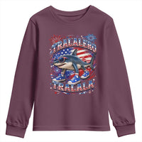 Tralalero Tralala Shark Italian Brainrot 4th Of July Meme Youth Sweatshirt