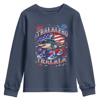 Tralalero Tralala Shark Italian Brainrot 4th Of July Meme Youth Sweatshirt