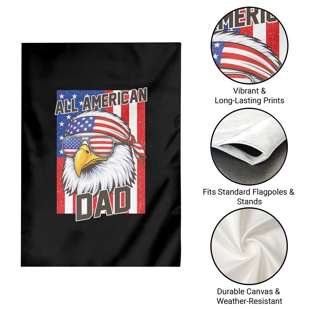 All American Dad 4th of July Garden Flag Daddy Eagle USA