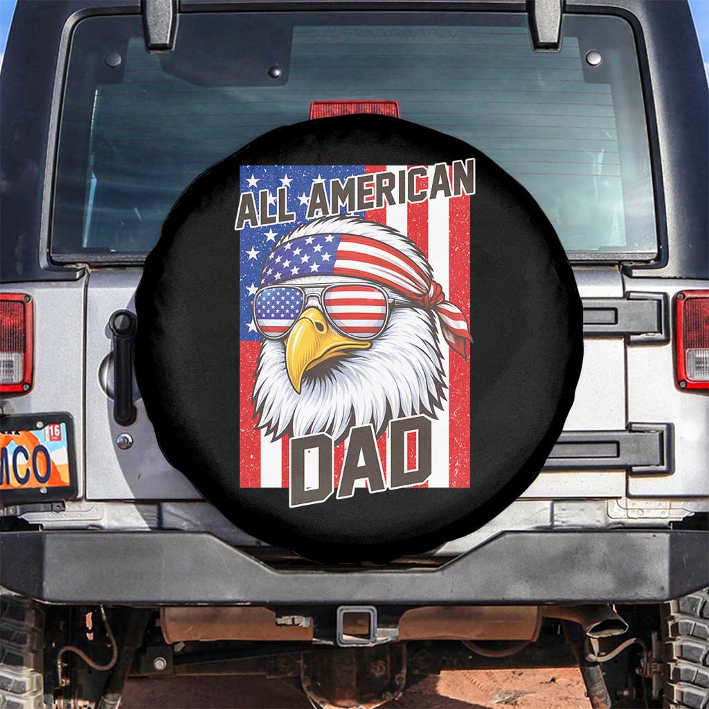 All American Dad 4th of July Spare Tire Cover Daddy Eagle USA