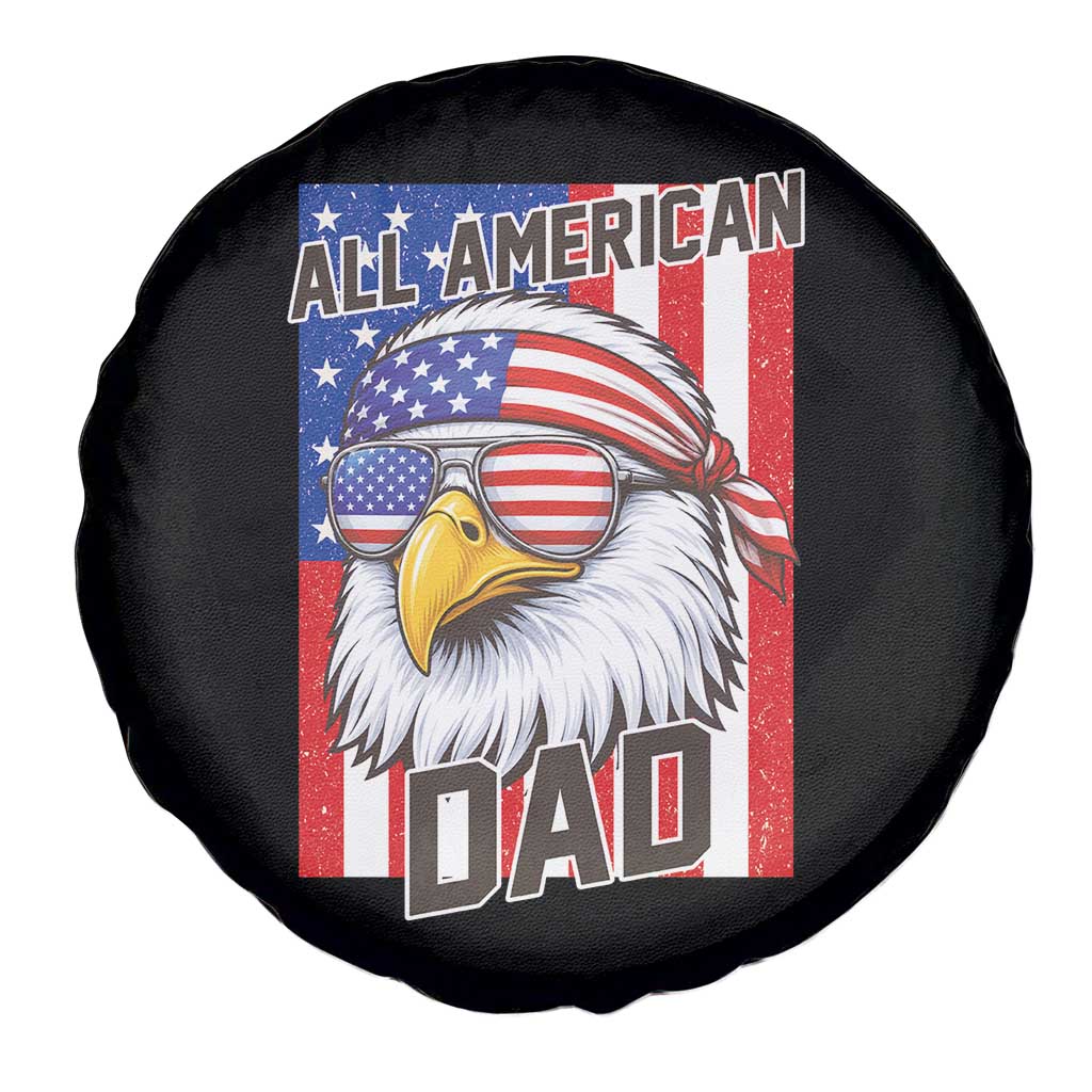 All American Dad 4th of July Spare Tire Cover Daddy Eagle USA