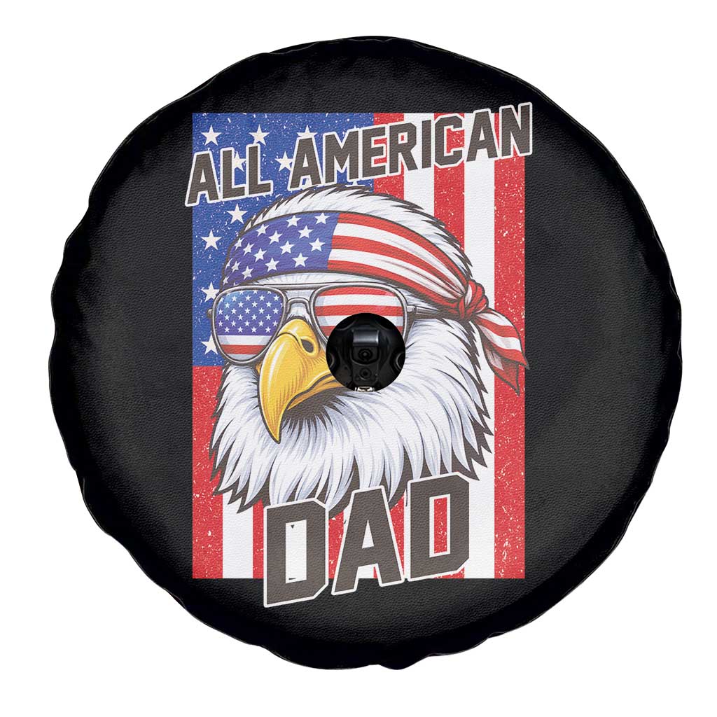 All American Dad 4th of July Spare Tire Cover Daddy Eagle USA