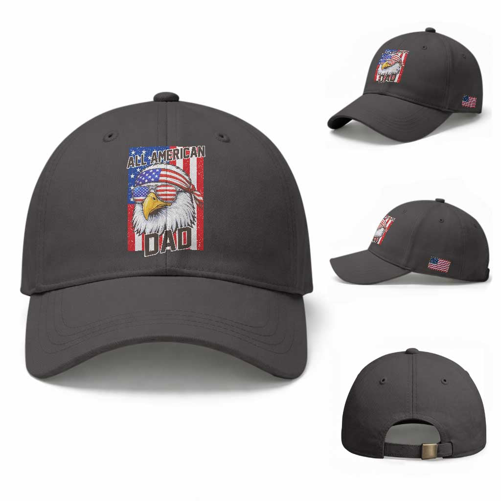 All American Dad 4th of July Baseball Cap Daddy Eagle USA