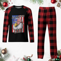 All American Dad 4th of July Plaid Pajama Set Daddy Eagle USA