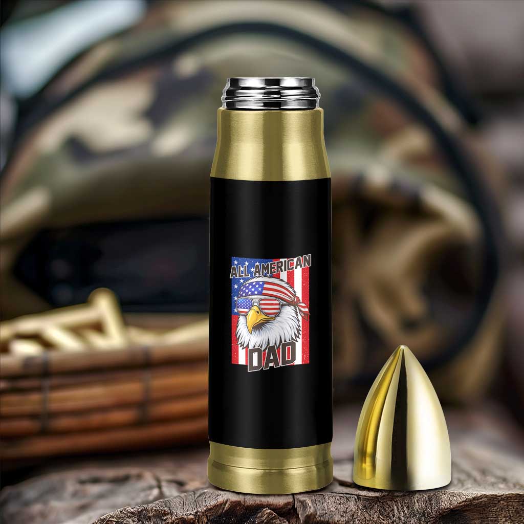 All American Dad 4th of July Bullet Tumbler Daddy Eagle USA