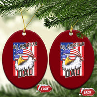 All American Dad 4th of July Ceramic Ornament Daddy Eagle USA
