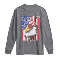 All American Dad 4th of July Long Sleeve Shirt Daddy Eagle USA