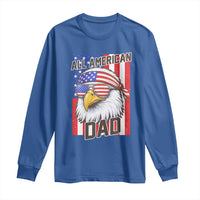 All American Dad 4th of July Long Sleeve Shirt Daddy Eagle USA