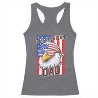 All American Dad 4th of July Racerback Tank Top Daddy Eagle USA