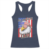 All American Dad 4th of July Racerback Tank Top Daddy Eagle USA