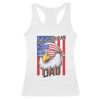 All American Dad 4th of July Racerback Tank Top Daddy Eagle USA