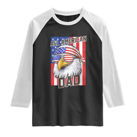 All American Dad 4th of July Raglan Shirt Daddy Eagle USA