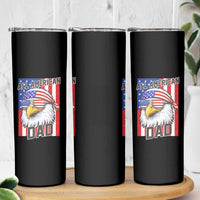 All American Dad 4th of July Skinny Tumbler Daddy Eagle USA