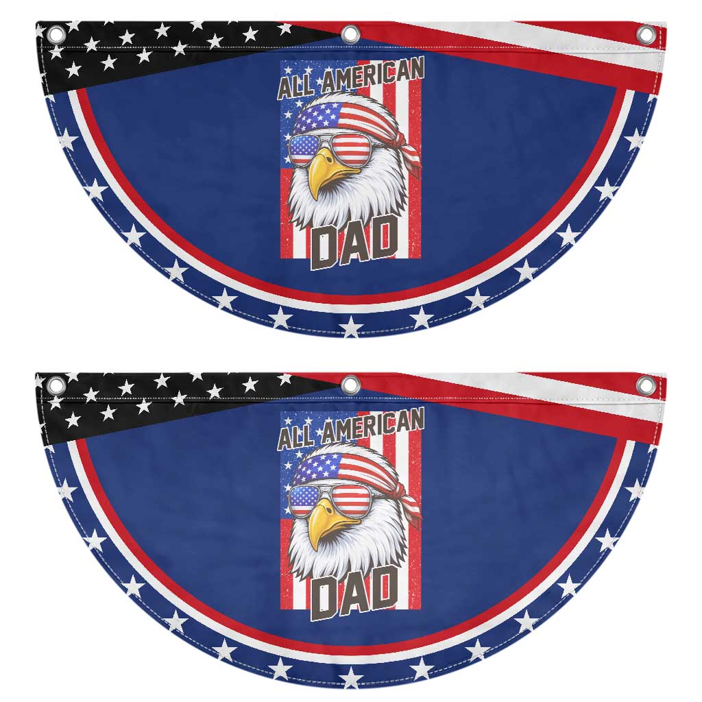 All American Dad 4th of July Patriotic Fan Flag Daddy Eagle USA