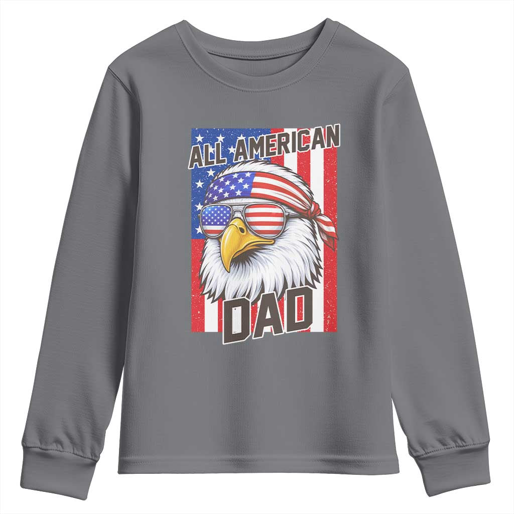 All American Dad 4th of July Youth Sweatshirt Daddy Eagle USA