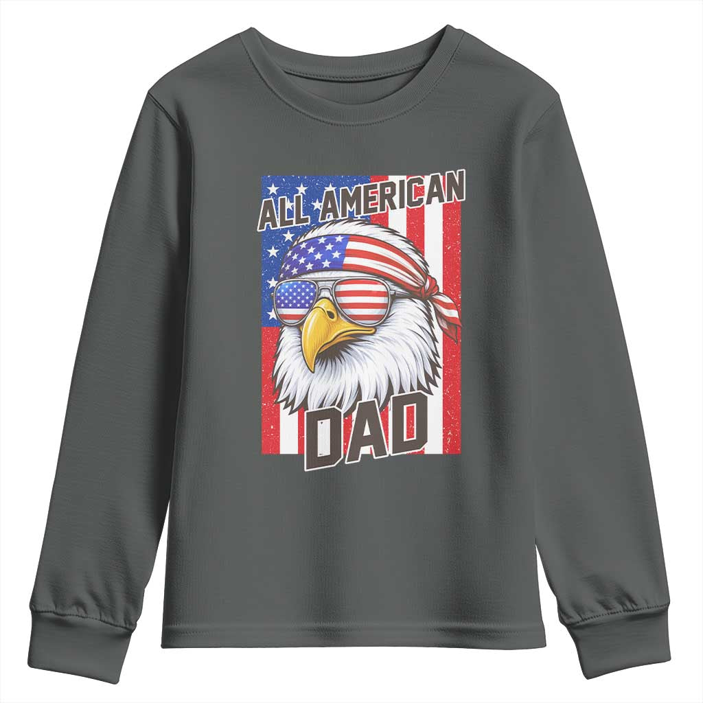 All American Dad 4th of July Youth Sweatshirt Daddy Eagle USA