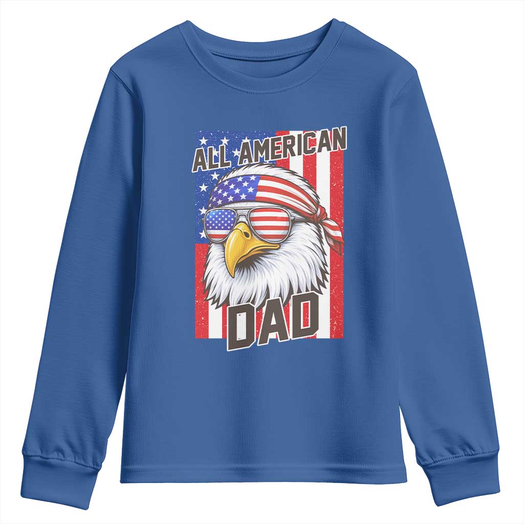 All American Dad 4th of July Youth Sweatshirt Daddy Eagle USA
