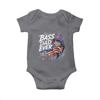 Bass Dad Ever Fishing Baby Onesie Patriotic Dad Birthday 4th Of July Gifts