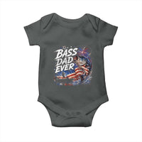 Bass Dad Ever Fishing Baby Onesie Patriotic Dad Birthday 4th Of July Gifts