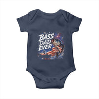 Bass Dad Ever Fishing Baby Onesie Patriotic Dad Birthday 4th Of July Gifts