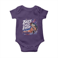 Bass Dad Ever Fishing Baby Onesie Patriotic Dad Birthday 4th Of July Gifts