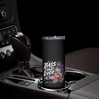 Bass Dad Ever Fishing Skinny Tumbler Patriotic Dad Birthday 4th Of July Gifts