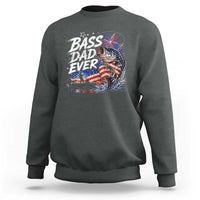 Bass Dad Ever Fishing Sweatshirt Patriotic Dad Birthday 4th Of July Gifts