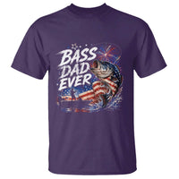 Bass Dad Ever Fishing T Shirt Patriotic Dad Birthday 4th Of July Gifts