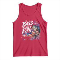 Bass Dad Ever Fishing Tank Top Patriotic Dad Birthday 4th Of July Gifts