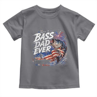 Bass Dad Ever Fishing Toddler T Shirt Patriotic Dad Birthday 4th Of July Gifts