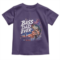 Bass Dad Ever Fishing Toddler T Shirt Patriotic Dad Birthday 4th Of July Gifts