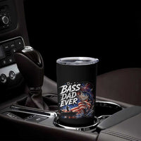 Bass Dad Ever Fishing Tumbler Cup Patriotic Dad Birthday 4th Of July Gifts