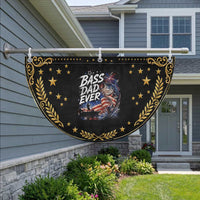 Bass Dad Ever Fishing Patriotic Fan Flag Dad Birthday 4th Of July Gifts