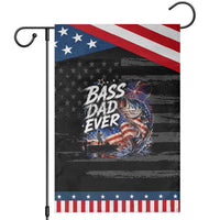 Bass Dad Ever Fishing Patriotic Garden Flag Dad Birthday 4th Of July Gifts