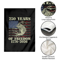 America 250th Bass Fishing American Flag Garden Flag