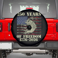 America 250th Bass Fishing American Flag Spare Tire Cover