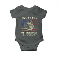 America 250th Bass Fishing American Flag Baby Onesie