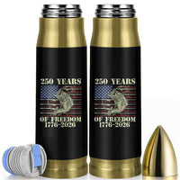 America 250th Bass Fishing American Flag Bullet Tumbler