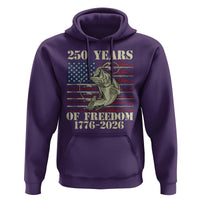 America 250th Bass Fishing American Flag Hoodie